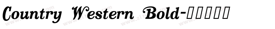 Country Western Bold字体转换